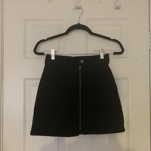 Madewell black denim skirt NWT with from zipper
